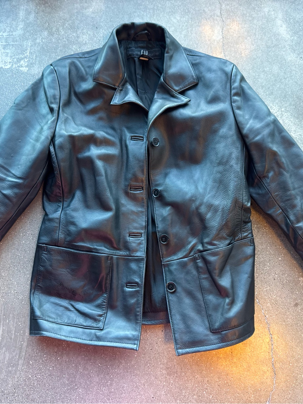 GAP Black Women’s Genuine Leather Jacket